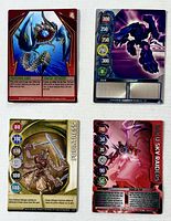 Front view of all four cards showing artwork and titles
