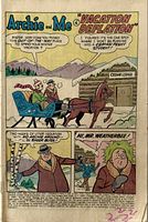 Interior splash page of Archie and Me story "Vacation Deflation" without cover