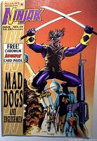 Front cover of Ninjak #13 comic showing artwork, title, publisher banner and chromium card notice