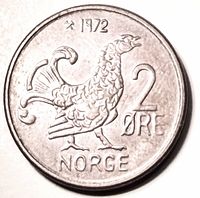Reverse with black grouse, denomination, country name and date