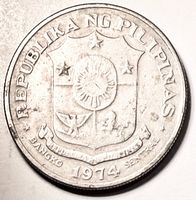 Obverse showing coat of arms and 1974 date
