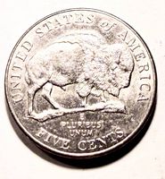 Reverse with American bison and inscriptions