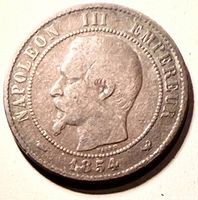 Obverse showing Napoleon III portrait and 1854 date
