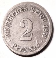 Reverse with large numeral 2 and date 1876