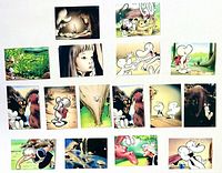 Fronts of all 16 Bone Series 1 cards laid out