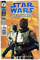 Front cover showing title, artwork of Bossk and Boba Fett, publisher logos and issue details