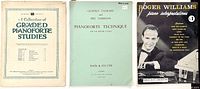 All three music scores side by side showing full covers