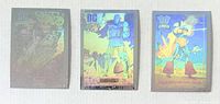 Front view of all three hologram cards