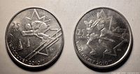 Reverse sides showing Alpine Skiing and Figure Skating designs