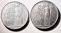 Both reverse sides showing Minerva, denomination, dates