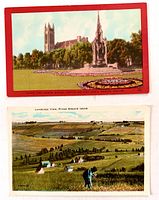 Front views of both postcards