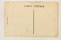 Back of blank postcard with vertical divider and CARTE POSTALE header