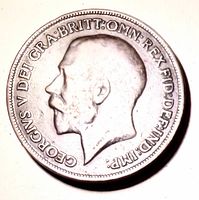 Obverse showing King George V portrait and legend