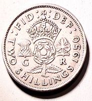 Reverse showing crowned Tudor Rose design, denomination, date