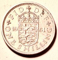 Reverse side with crowned English shield and date