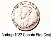 Obverse showing crowned bust of King George V with legend