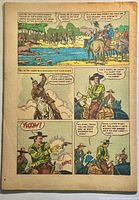 Interior story page featuring western scene on yellowed newsprint