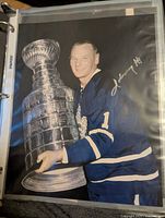 Johnny Bower signed 8x10 photo front