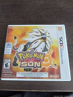 Front of Pokémon Sun 3DS case showing cover art