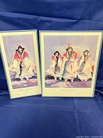 Both framed prints side by side showing full view