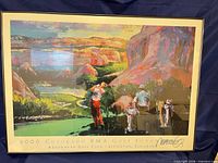 Framed 2000 Colorado BMA Golf Tournament poster with signature