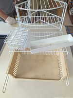 Group shot showing all racks, basket, tray, and under-shelf basket