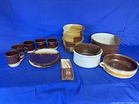 Group shot of full 17-piece stoneware set