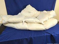 Mattress cover spread out showing quilting and overall size