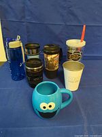 Group shot of all seven drinkware items