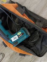 Drill and tool bag top view