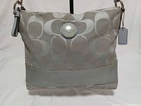 Front view showing full bag, medallion and stripe