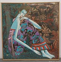 full view of framed artwork