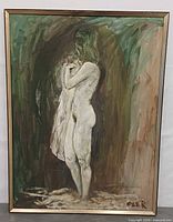 Full view of framed painting