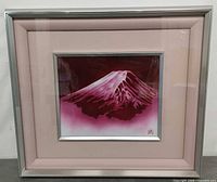 Full view of framed cloisonné artwork