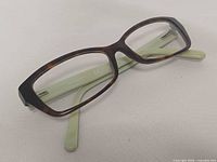 Full view of eyeglasses front and temples