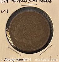 Obverse showing shield within wreath and date 1837