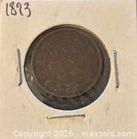 Front of 2x2 holder showing reverse side of 1893 cent