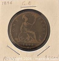 Reverse showing seated Britannia and date 1894