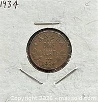 Reverse side showing date and denomination
