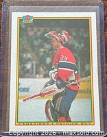 Front view of 1990-91 Bowman Patrick Roy #50 card