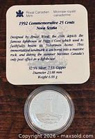 Specification card and encapsulated coin
