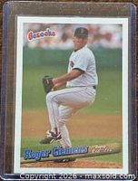 Front of Roger Clemens 1996 Bazooka card in sleeve
