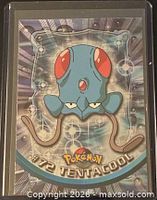 Front view of Topps Pokémon TV Animation Edition Tentacool card number 72