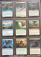 Fronts of all nine cards in sleeve