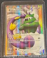 Front view of Tornadus full-art holographic card