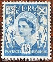 Front view of the stamp showing design details