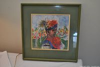 framed pastel artwork front view