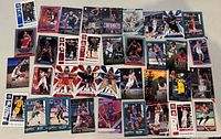 Full lot spread showing all ~38 NBA cards
