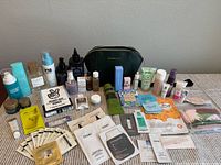 Overview of all beauty items and Amorepacific bag on table
