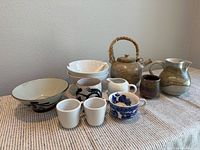 Group view showing all ceramic items